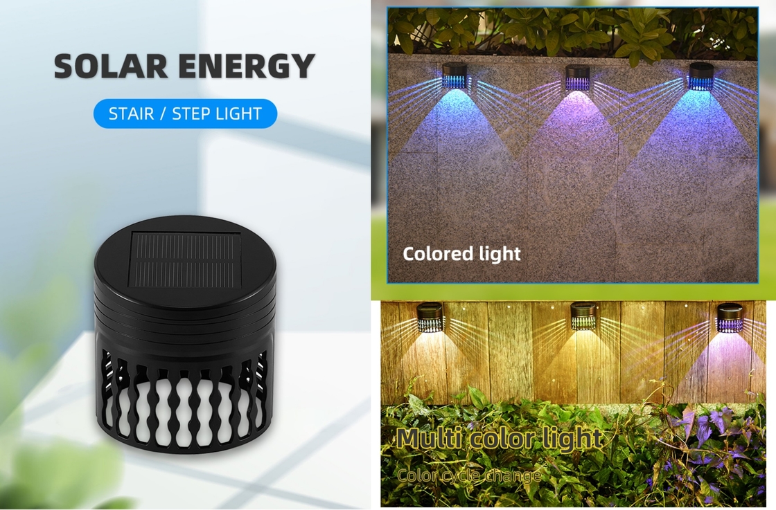 Warm White Light Petal Solar Fence Light Auto on and off Waterproof IP65 LED Wall Lamp