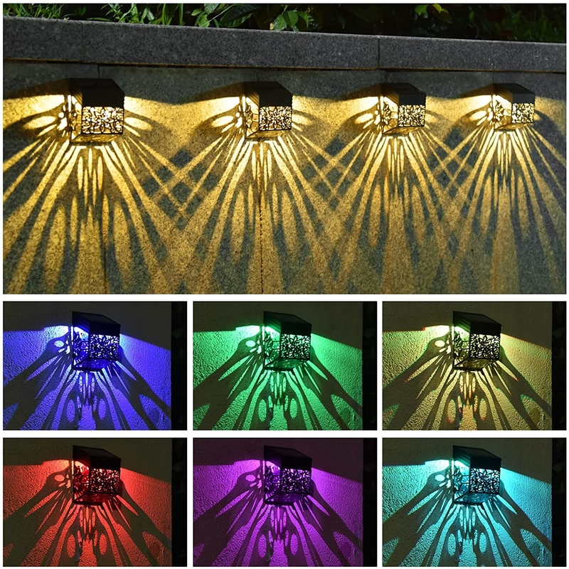 RGB αλλάζοντας ηλιακή ενέργεια τοπίο φράχτης φως LED εξωτερική αυλή ηλιακό κήπο φως