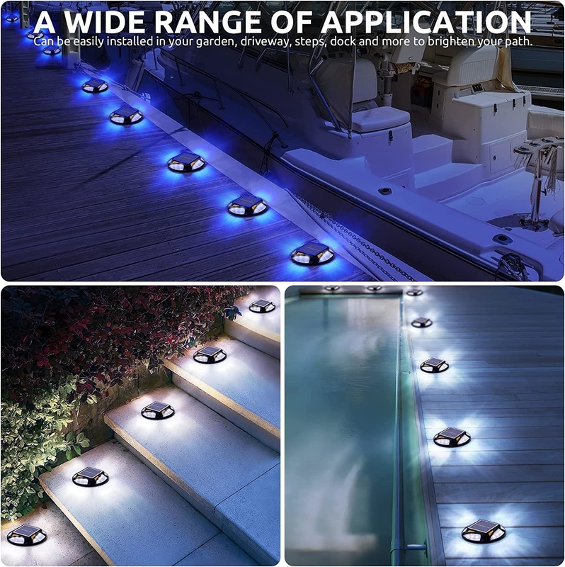 Αλουμινίου Ηλιακό LED Dock Lights Led Deck Lamp Για Βήμα Περπατητό Πεζοδρόμιο Σκάλα Κήπος Γήπεδο Pathway