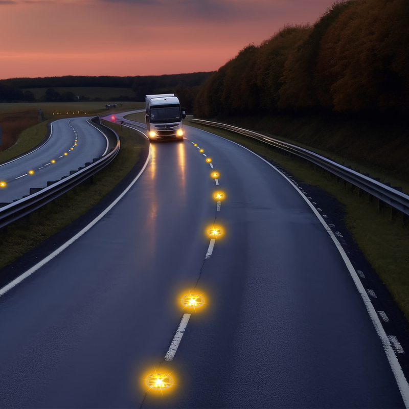 LED Ηλιακά Πύργα Δρόμου IP68 Αδιάβροχο Λευκό/Κίτρινο/Κόκκινο/Γαλάζιο/Πράσινο -40C~85C Θέρμανση 0.2W Δύναμη