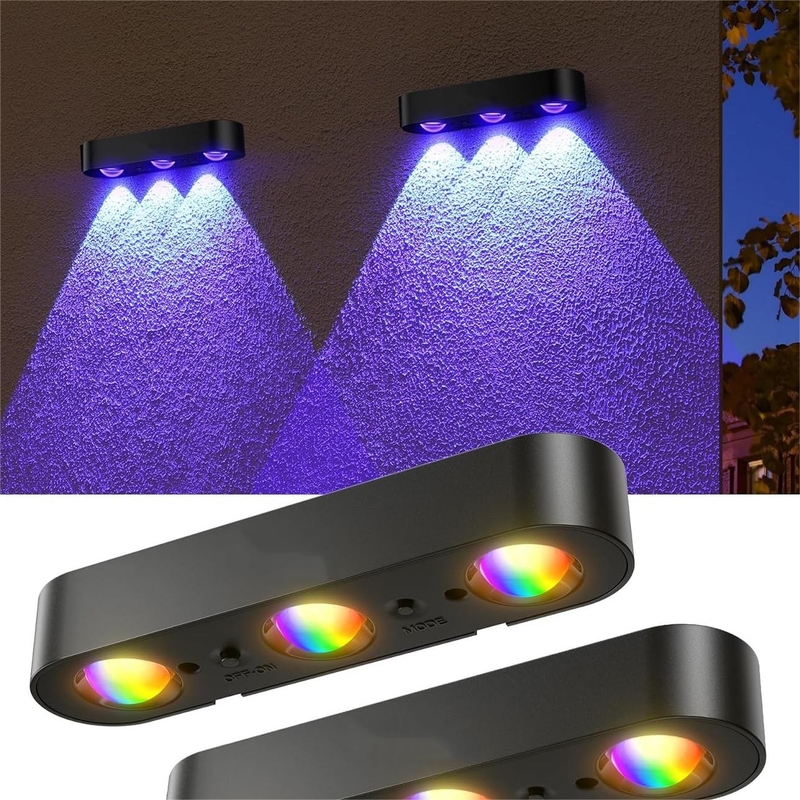 Μαύρα ηλιακά LED διακοσμητικά φώτα με σταθερές και αναπνευστικές λειτουργίες ενεργοποίησης / απενεργοποίησης
