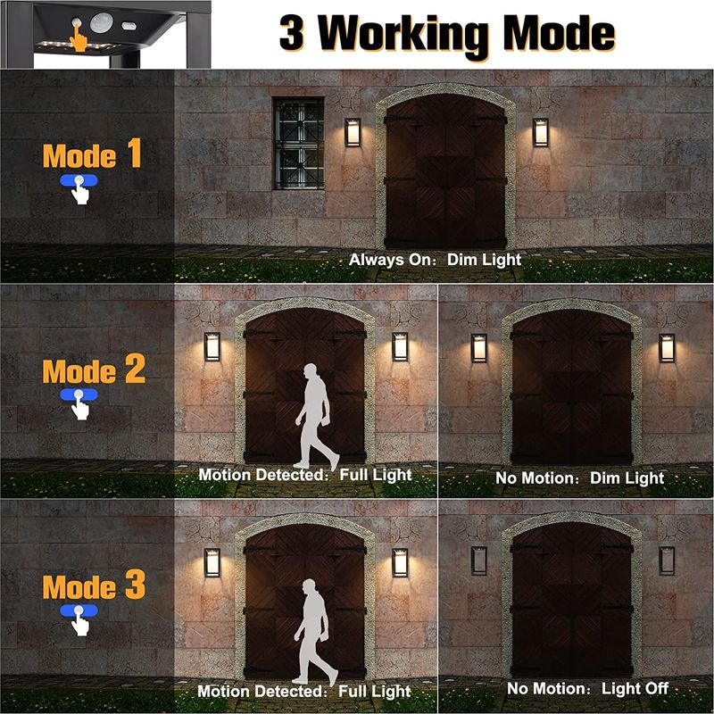 Εργασιακό ηλιακό πάνελ 15 ωρών Μαύρα διακοσμητικά ηλιακά φώτα 6 ωρών χρόνος φόρτισης 2 πακέτα