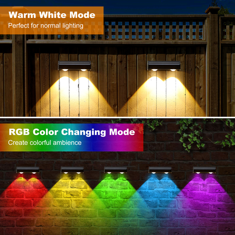 RGB αναπνευστικό ηλιακό φως τοίχου με IP65 Αδιάβροχο Επίπεδο 2 Bubble LED ABA PC Shell