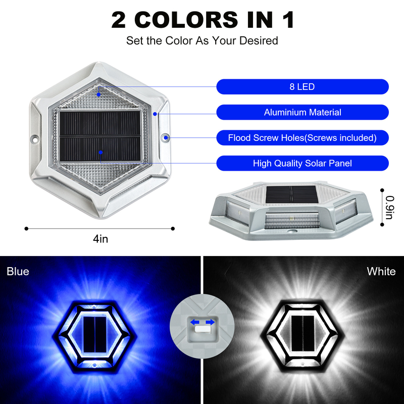 LED Ηλιακό φως για εύκολη εγκατάσταση βίδες 20 λουμέν φωτεινότητα Ψυχρό λευκό φωτισμό