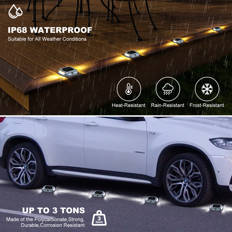 LED Ηλιακό Φως Πυροσβεστικό IP68 2V Γαλάζιο/Κρύο Λευκό 20 Λουμέντα φωτεινότητα Εγκατάσταση βίδες