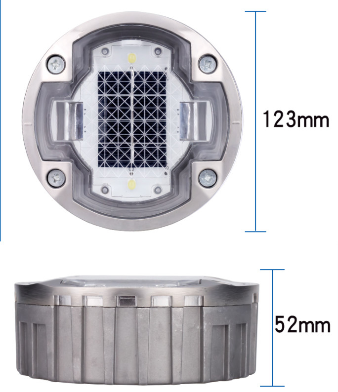 Ηλιακός αντανακλαστής LED Ni-Mh 123*50 mm για μακροχρόνια απόδοση