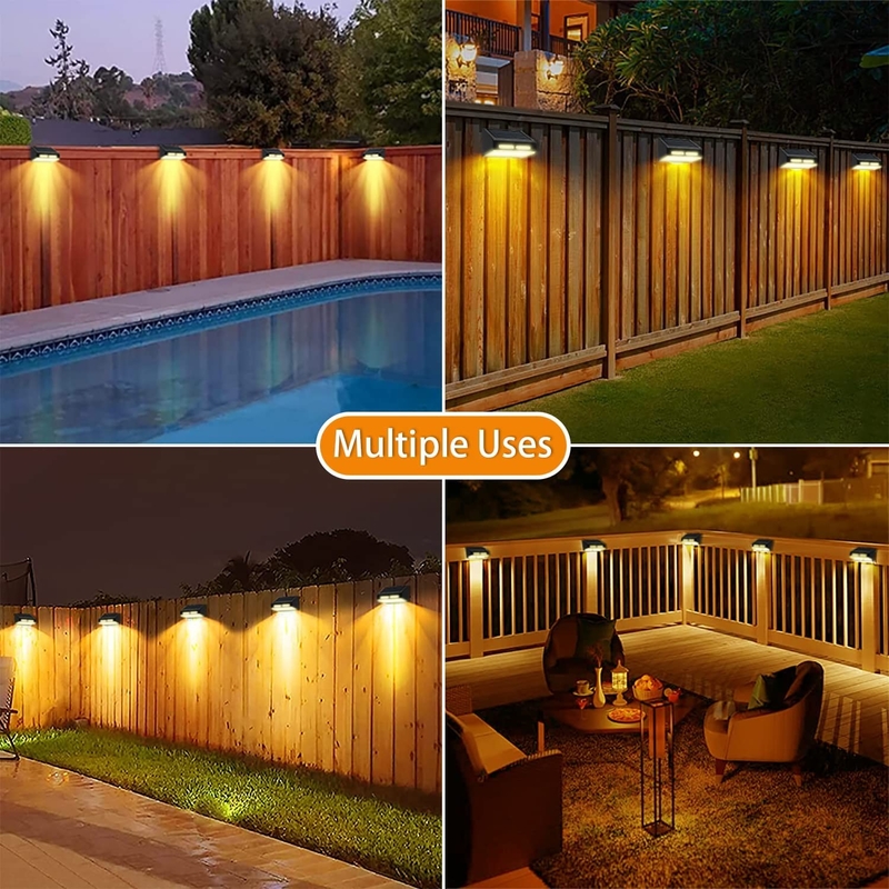 ABS Body LED Wall Light με θερμό λευκό RGB φωτισμό IP65 Αδιάβροχο 4 PCS LED