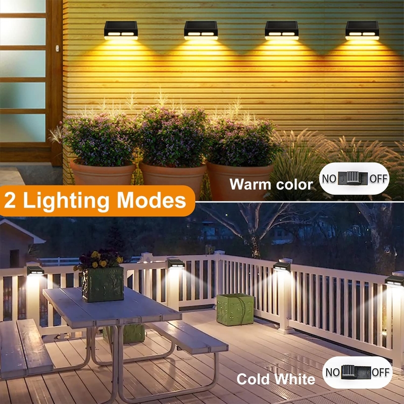 ABS Body LED Wall Light με θερμό λευκό RGB φωτισμό IP65 Αδιάβροχο 4 PCS LED