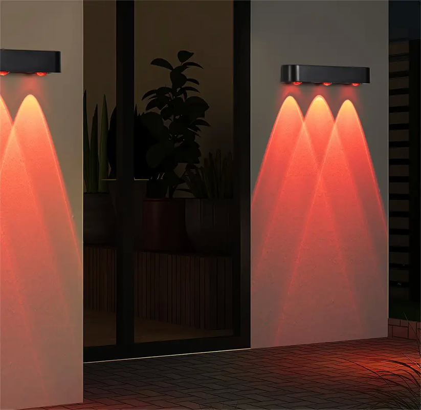 Ενεργειακή εξοικονόμηση 3-LED τοίχος ηλιακό φως με 205 * 50 * 38mm μέγεθος