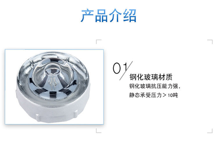 360 μοίρες θερμαινόμενο γυαλί Ηλιακή ενέργεια LED οδική άκρη οδική άκρη προειδοποίηση πεζοδρόμιο οδική άκρη