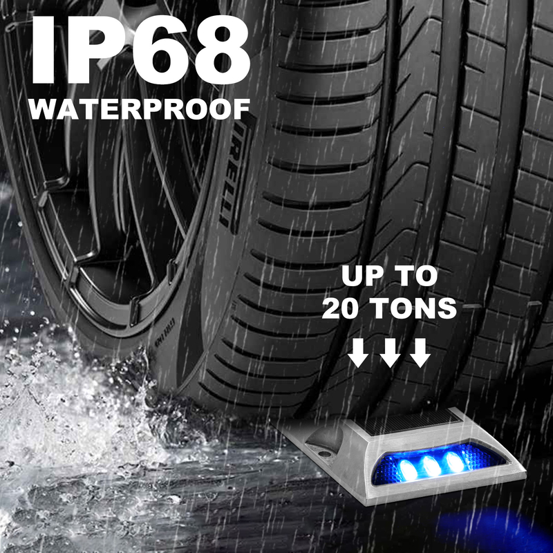 IP68 Διορθωμένο φως LED ηλιακού σήμανσης οδικής οδού με διάρκεια ζωής 50000h και τάση 2V