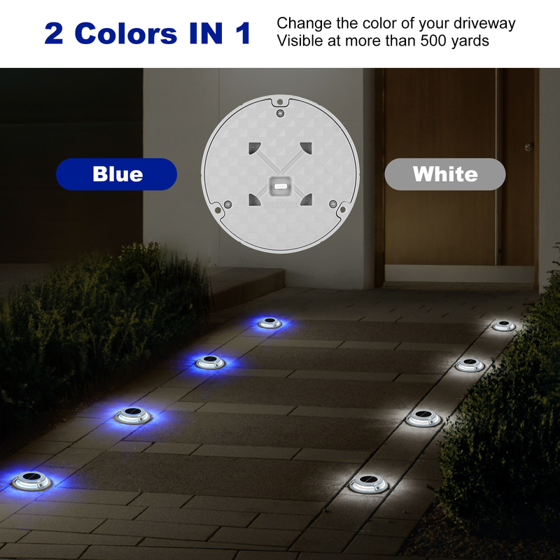 2V LED Solar Dock Light Αλουμινίου PC Στροφή Εγκαταστημένο Λεκάνιο 3t 115*22.5MM