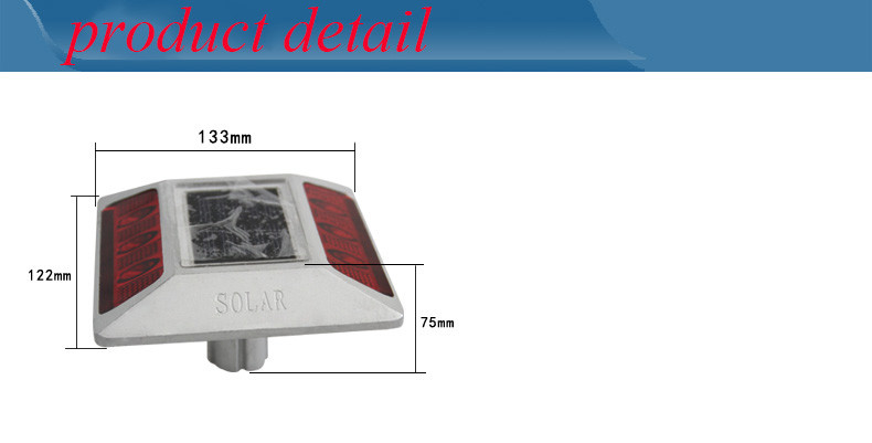 IP68 Αδιάβροχο Ηλιακό Πύργο LED Χαλυβουργία Αλουμινίου Αντανάκλασης Οδικά Φώτα Οδήγησης Οδικής Κυκλοφορίας με πόδια