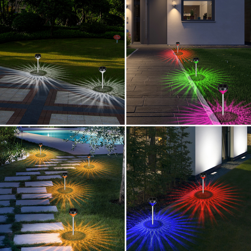 Κήπος Ηλιακό μονοπάτι Φως Εισάγετε γρασίδι RGB αλλαγή Αδιάβροχο IP65 Φως τοπίου Διακόσμηση αυλής