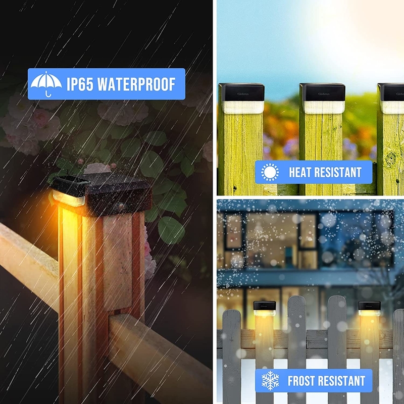 IP65 Αδιάβροχο εξωτερικό ηλιακό φως τοίχου ζεστό λευκό RGB ηλιακό φράχτη τοίχος φως