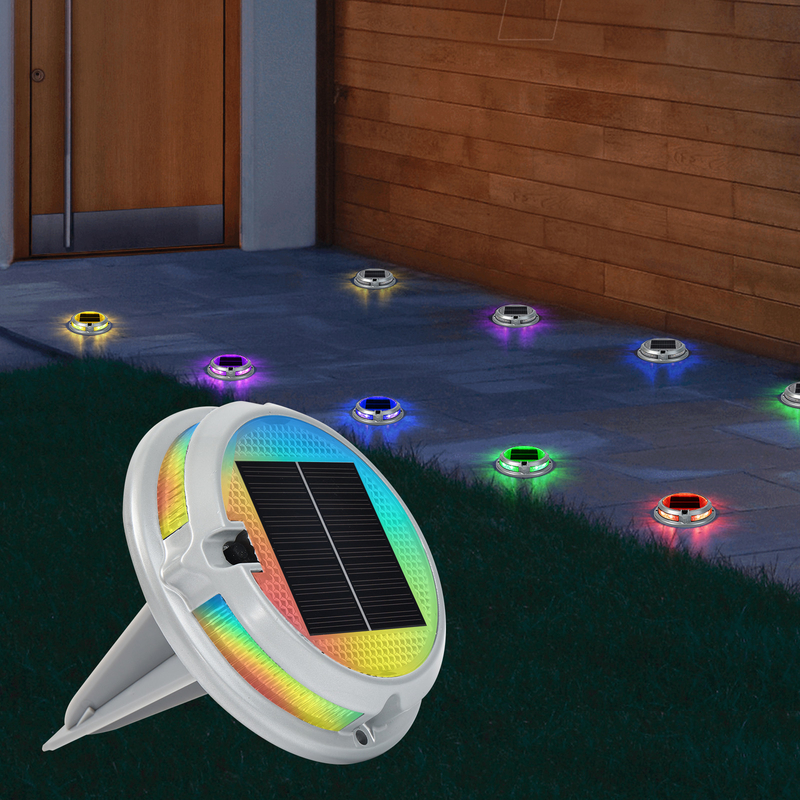 1200mAh μπαταρία RGB Ηλιακό φωτισμό για μακροχρόνιο εξωτερικό φωτισμό 110*22MM