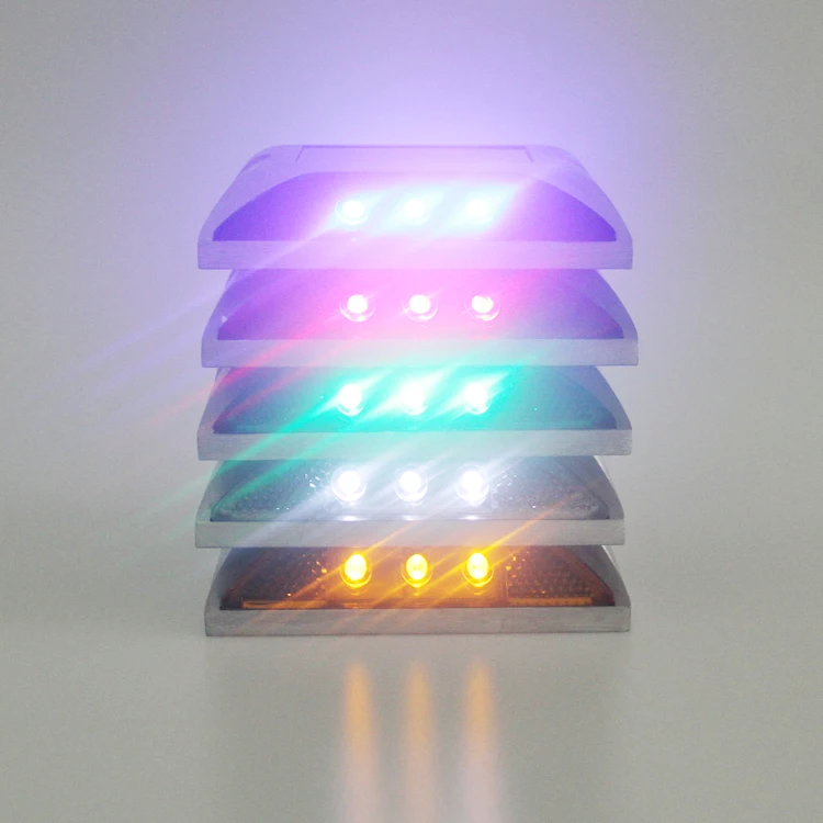 Κίτρινη κόλλα ή βίδα τοποθέτηση Ηλιακό Road Maker, Led Road Stud Led Qty 2PCS ανά πλευρά