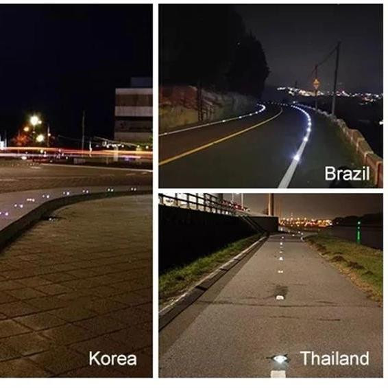 800 μέτρα Ηλιακή μεταλλική ακίδα Cat Eye Road Studs με 2 Led Qty σε κάθε πλευρά