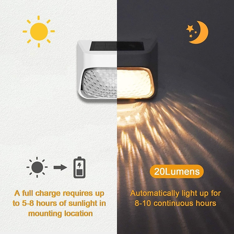 Εξωτερικά ηλιακά φράχτη φώτα με 20 Lumen IP65 Αδιάβροχο LED ηλιακό φράχτη διακόσμηση