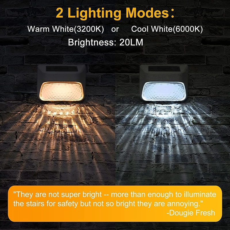 Εξωτερικά ηλιακά φράχτη φώτα με 20 Lumen IP65 Αδιάβροχο LED ηλιακό φράχτη διακόσμηση