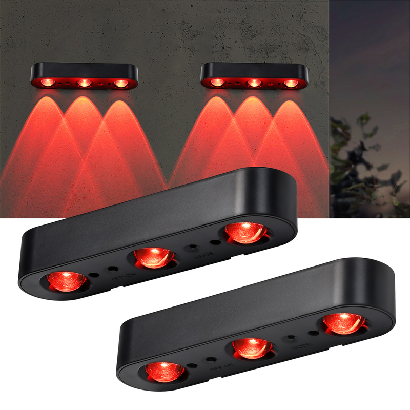 20Lumens Black NI-MH Battery Solar Fence Light με Μονοκρυσταλλικό Ηλιακό Πανέλαιο Σιλικόνης Και LED Πηγή Φωτός