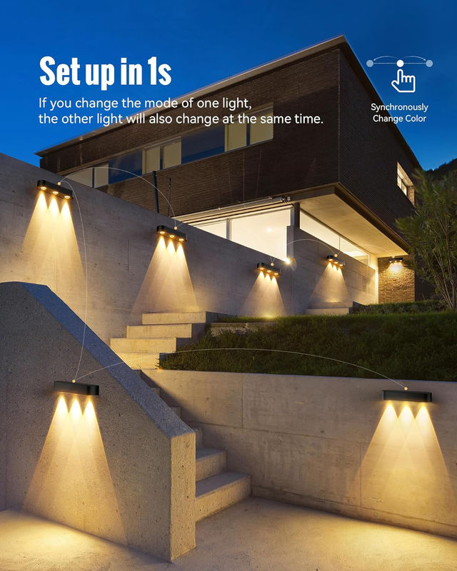 Οικολογικά φιλικά ηλιακά φώτα LED για εξωτερική διακόσμηση με 8 ηλιακά φώτα Αδιάβροχα