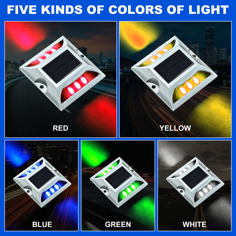 Φωτεινά αλουμινένια ηλιακά μονοπάτια με φώτα που αναβοσβήνουν και χρόνο εργασίας ≥100 ώρες