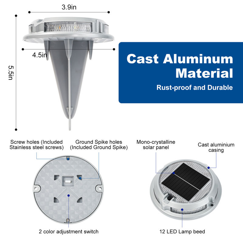 IP68 Αδιάβροχο Επίπεδο Ηλιακά ενεργοποιημένα οδικά σήματα σε κίτρινο για λύσεις οδικής ασφάλειας