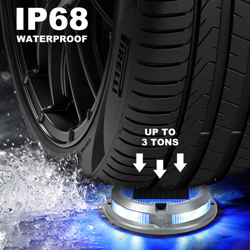 IP68 Αδιάβροχο Επίπεδο Ηλιακά ενεργοποιημένα οδικά σήματα σε κίτρινο για λύσεις οδικής ασφάλειας