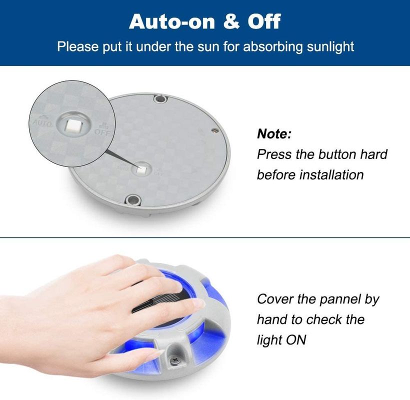 Αλουμινένιο κράμα Ηλιακή οδική άκρη με προειδοποίηση ημερήσιας φωτεινής ακτινοβολίας 6000K IP67 αδιάβροχη και 2ετής εγγύηση