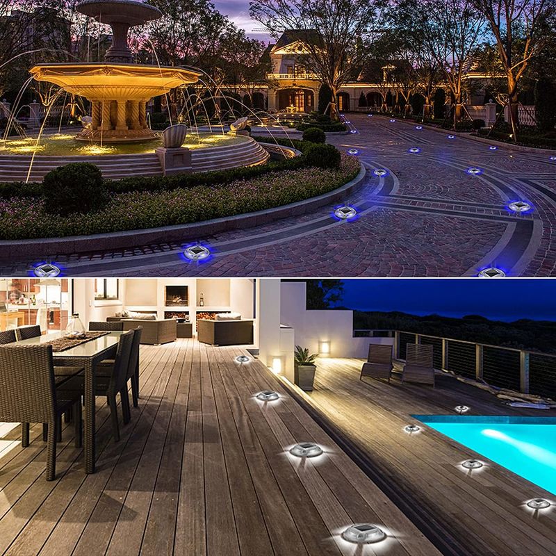 Ηλιακό φωτιστικό κατάστρωμα με προειδοποίηση ημέρας 6000K 8pcs LED και 110 * 22.5MM Μέγεθος για εξωτερική χρήση