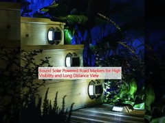 Στρογγυλά οδικά σήματα που λειτουργούν με ηλιακή ενέργεια για υψηλή ορατότητα και οπτική επαφή σε μεγάλη απόσταση